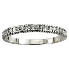 18 Karat White Gold Diamond Band Ring Size 7.25-7.5 #16115