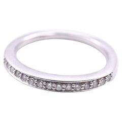 18 Karat Weißgold-Diamantband mit Euro-Schnalle