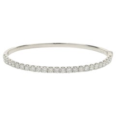18 Karat White Gold Diamond Bangle Bracelet