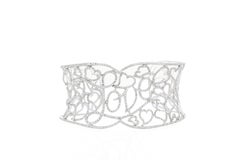 18 Karat White Gold Diamond Bangle