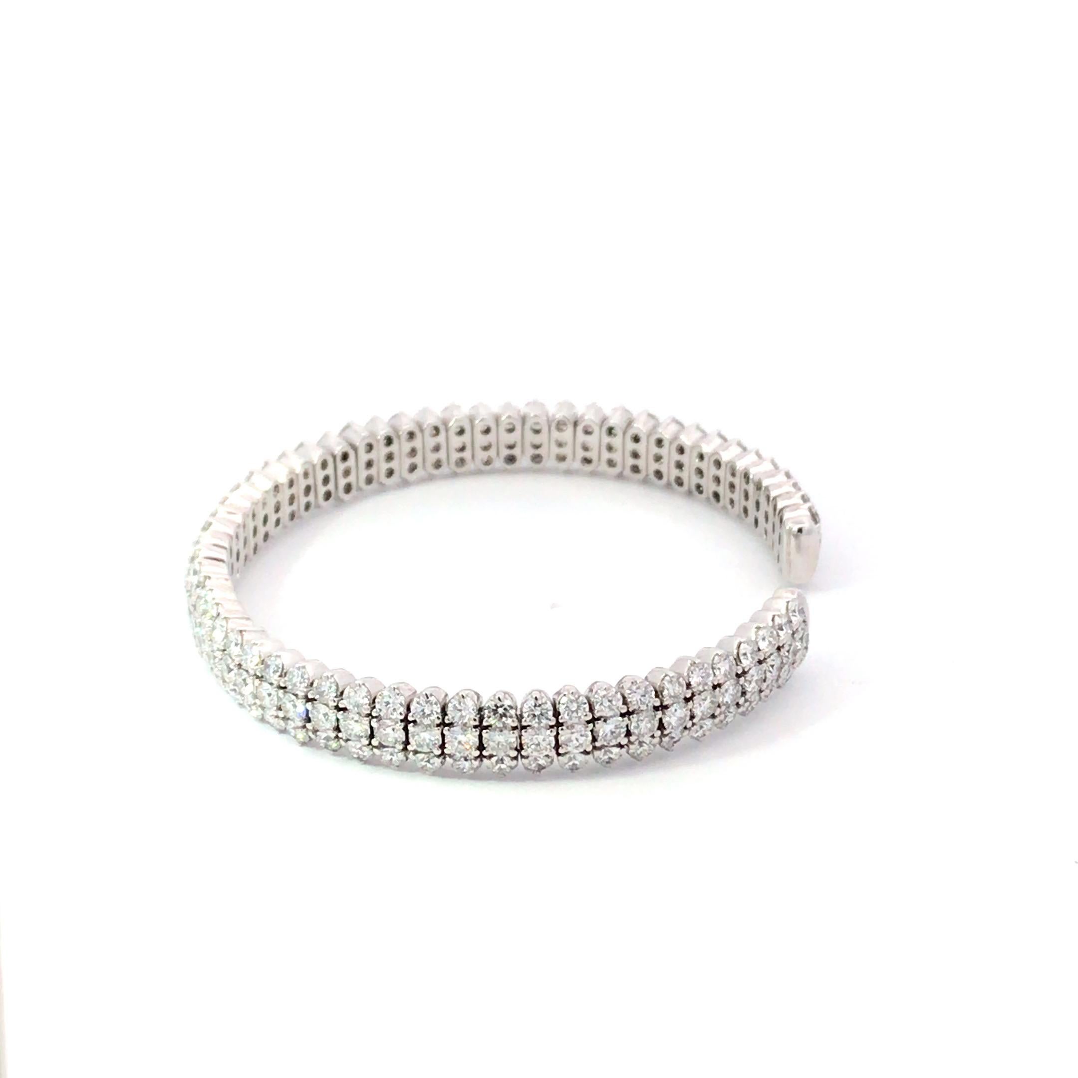 da uomo o donna Bracciale con diamanti in oro bianco 18 carati in vendita