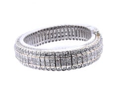 Pulsera de diamantes de oro blanco de 18 quilates