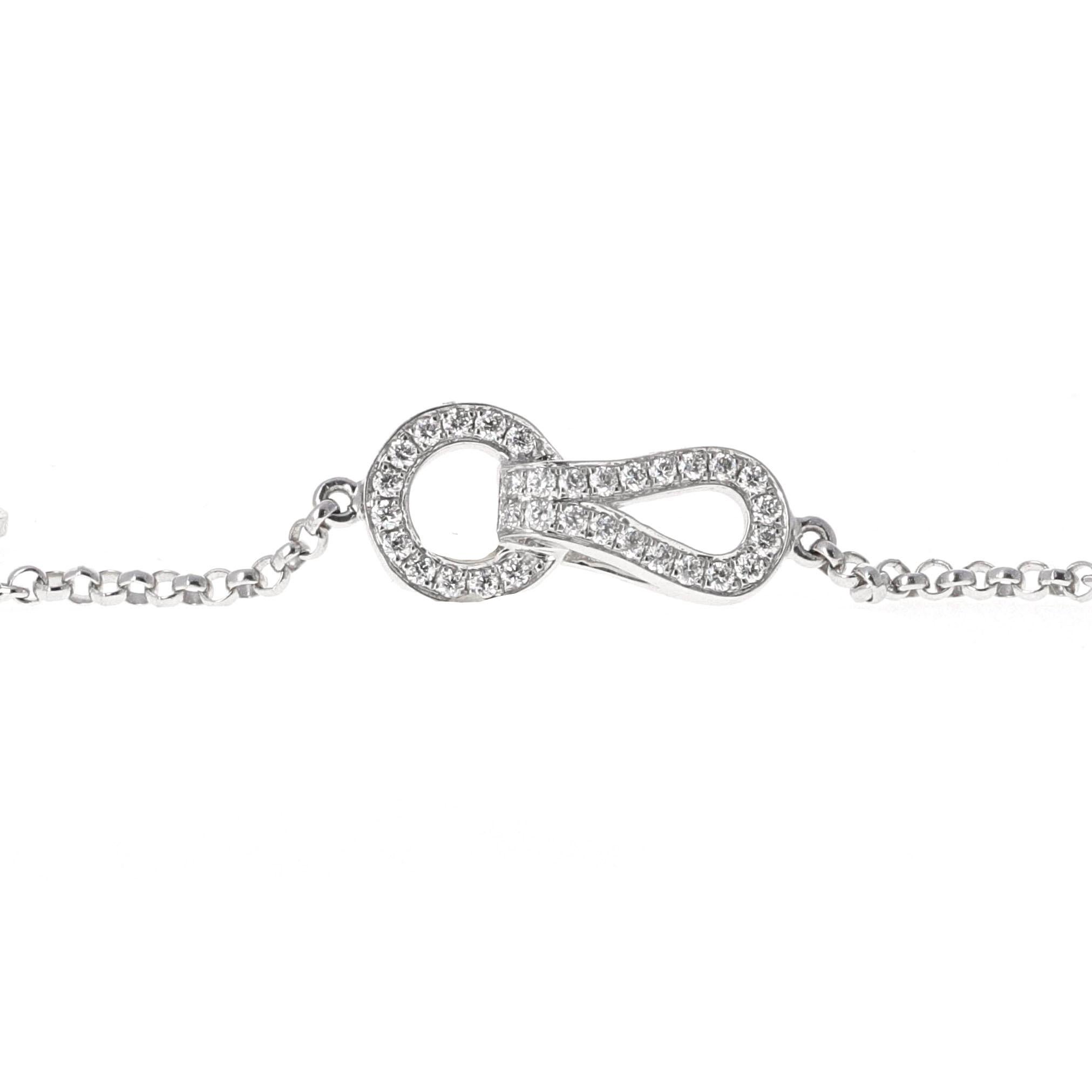 Modern 18 Karat White Gold Diamond Bracelet