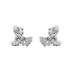 IGI Certified 18 Karat White Gold Diamond Bridal Necklace Set