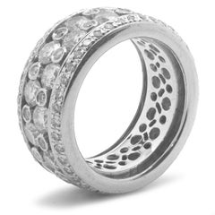 18 Karat White Gold Diamond Bubble Band