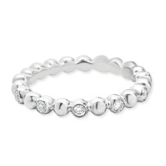 18 Karat White Gold Diamond Bubble Band
