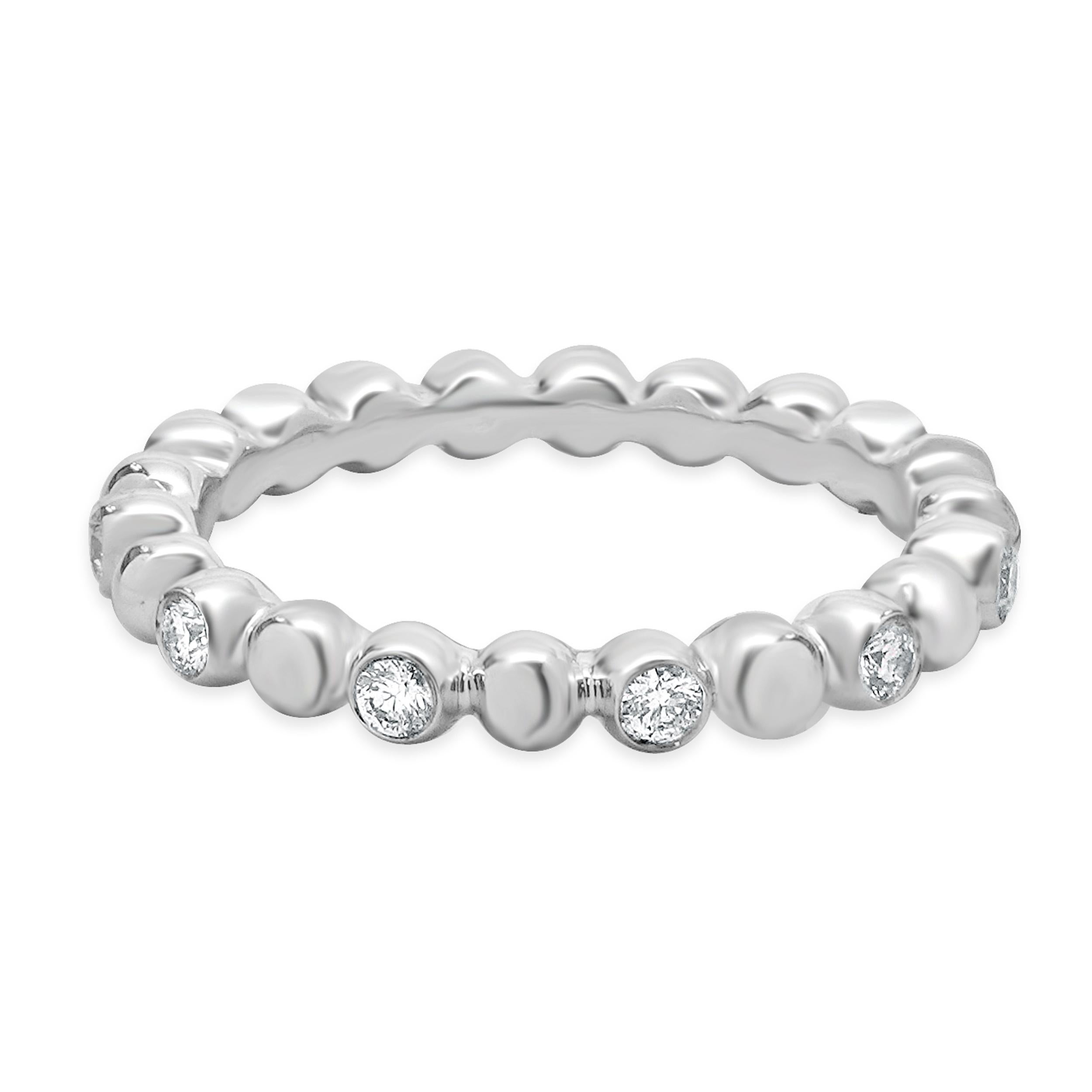 Bubble Band aus 18 Karat Weißgold mit Diamanten (Rundschliff) im Angebot