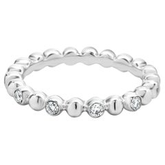 18 Karat White Gold Diamond Bubble Band