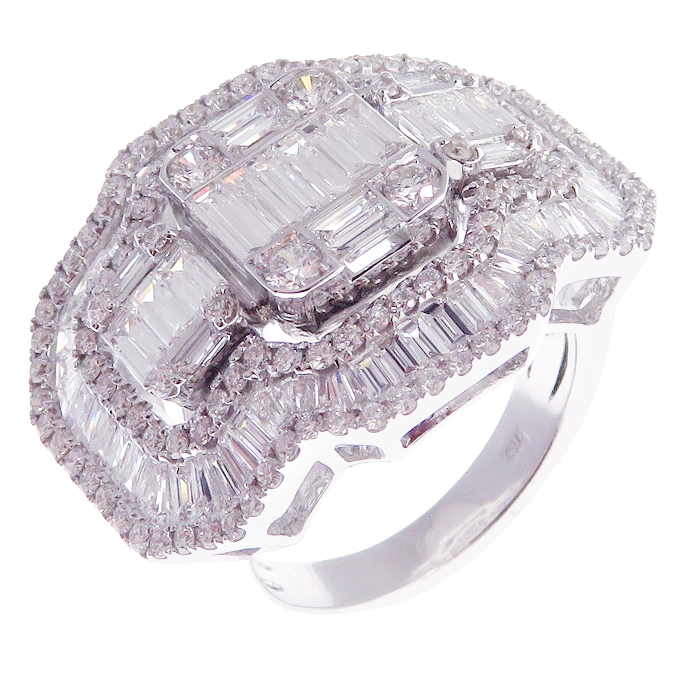 Diamond Buckle Ring For Sale at 1stDibs buckle ring with diamonds