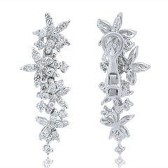 Camila Boucles d'oreilles en or blanc 18 carats et diamants