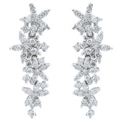 18 Karat White Gold Diamond Camila Earrings
