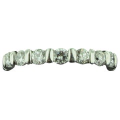 18 Karat White Gold Diamond Channel Set Eternity Band