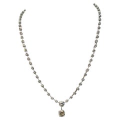 18 Karat White Gold Diamond Choker Necklace