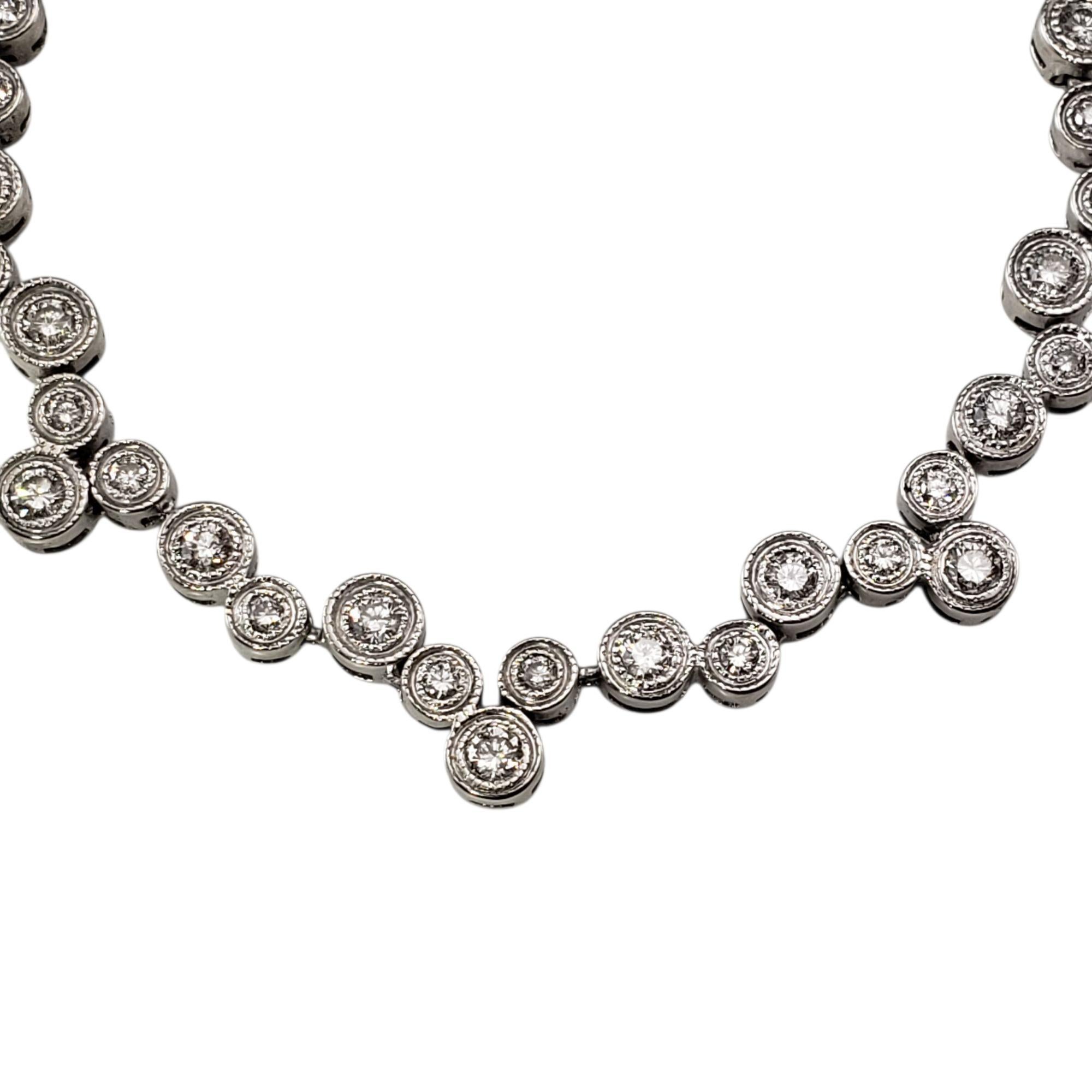 18 Karat White Gold Diamond Circle Design Tennis Bracelet #21794 (Brillantschliff) im Angebot