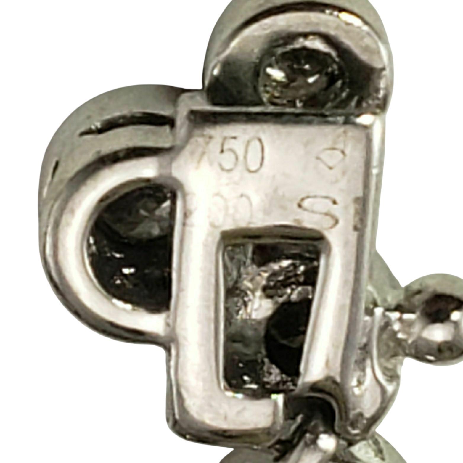 18 Karat White Gold Diamond Circle Design Tennis Bracelet #21794 im Zustand „Gut“ im Angebot in Washington Depot, CT
