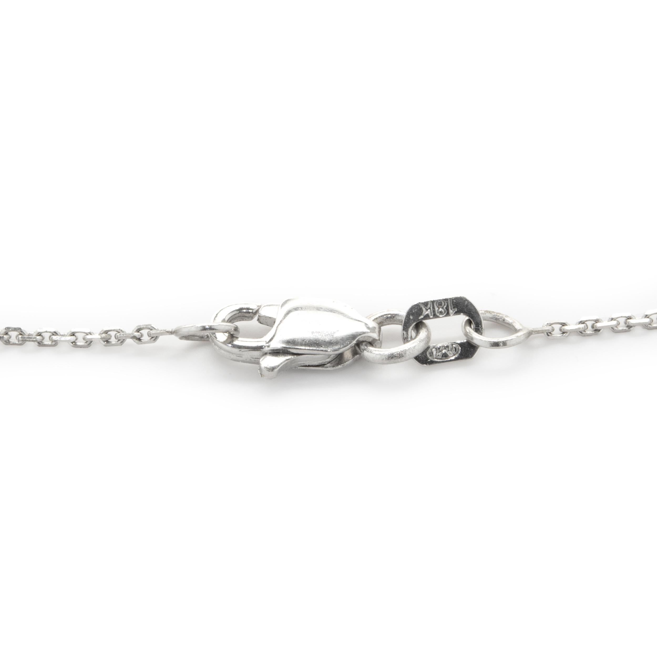 18 Karat White Gold Diamond Circle Necklace In Excellent Condition In Scottsdale, AZ