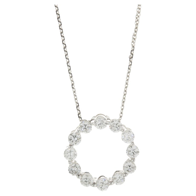 Diamond & 18k Gold Circle of 5ths Pendant Necklace