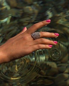 18 Karat White Gold Diamond Cocktail Ring