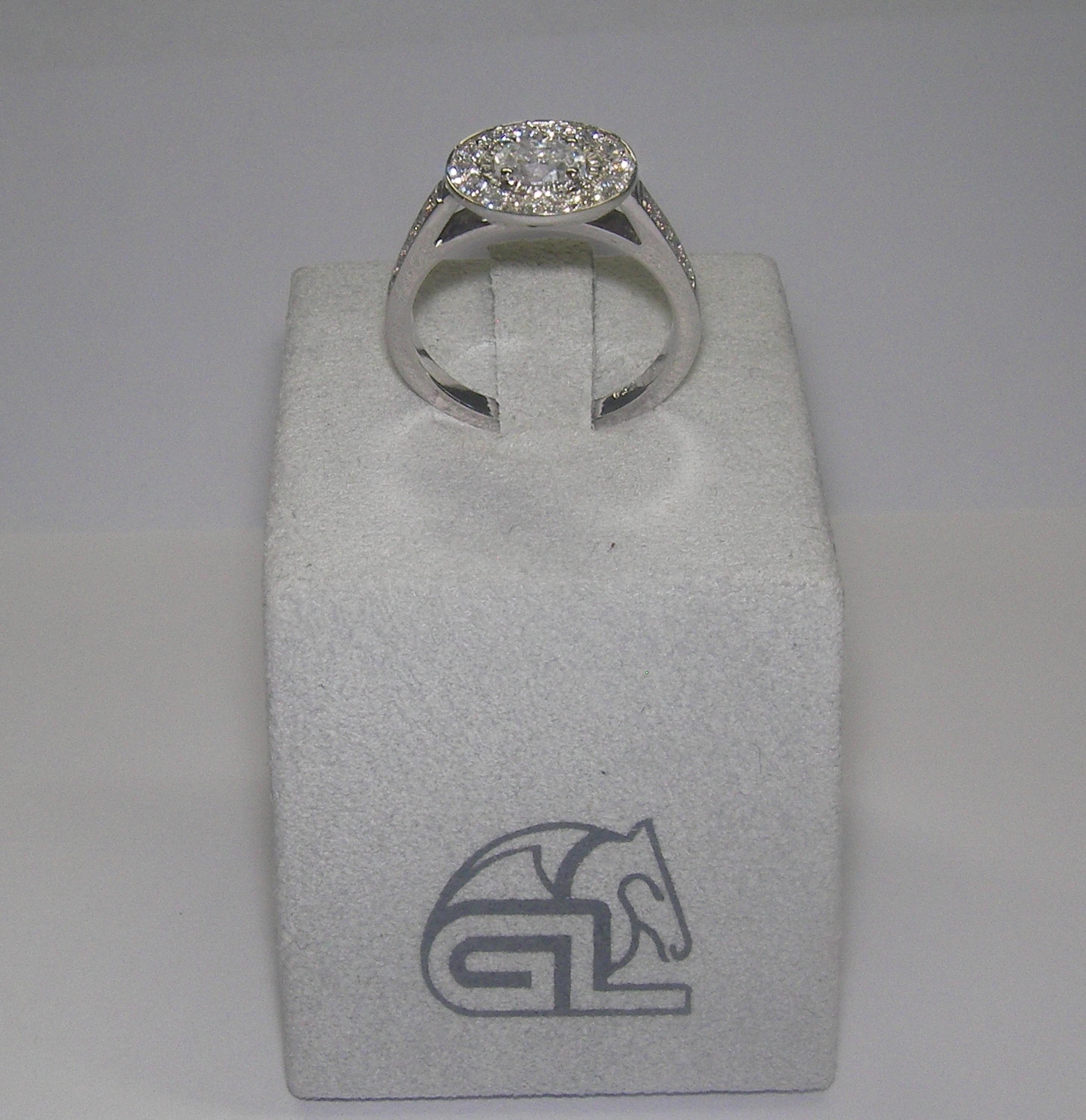 Mixed Cut 18 Karat White Gold Diamond Cocktail Ring For Sale