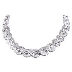 18 Karat White Gold Diamond Collar Necklace