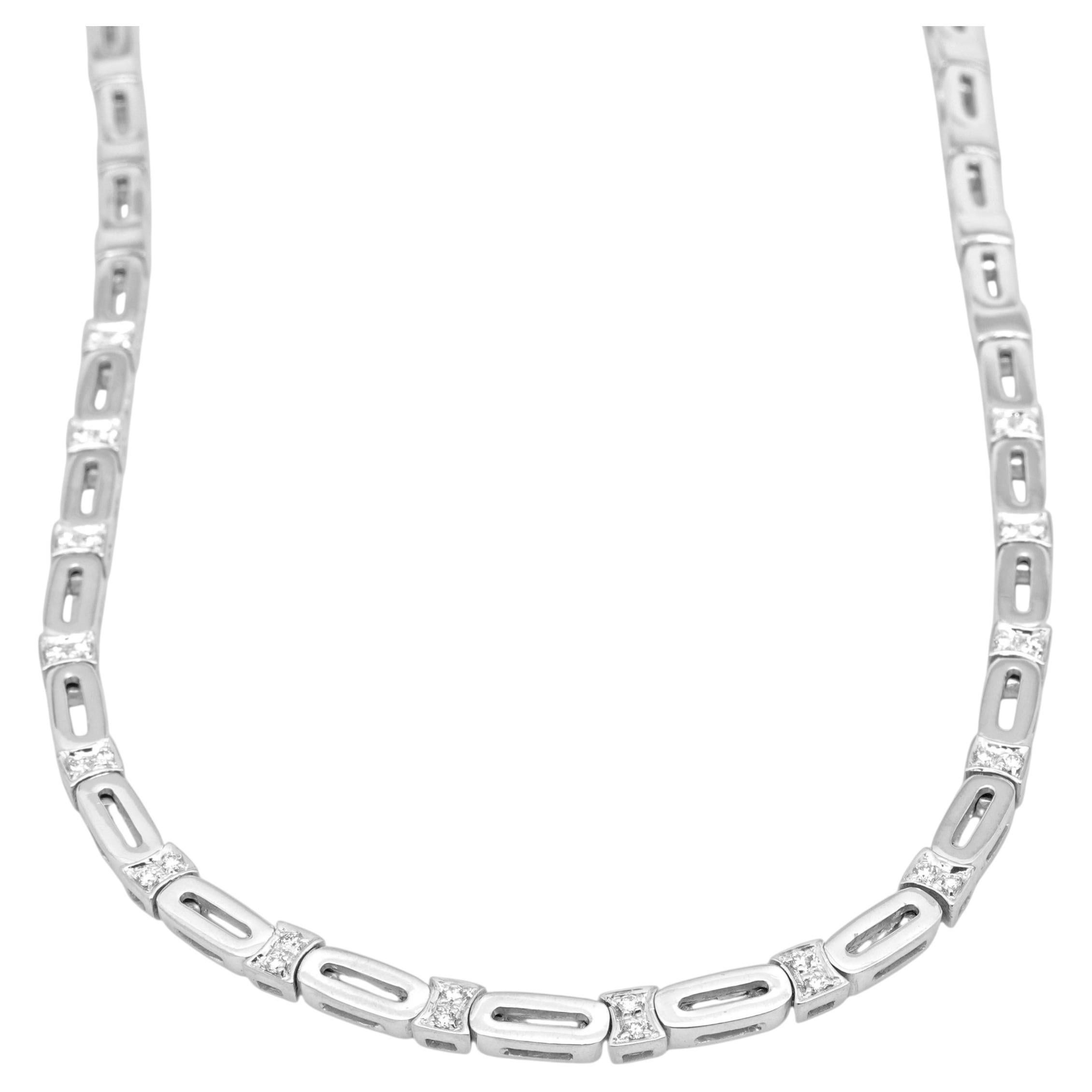 18 Karat White Gold Diamond Collar Necklace