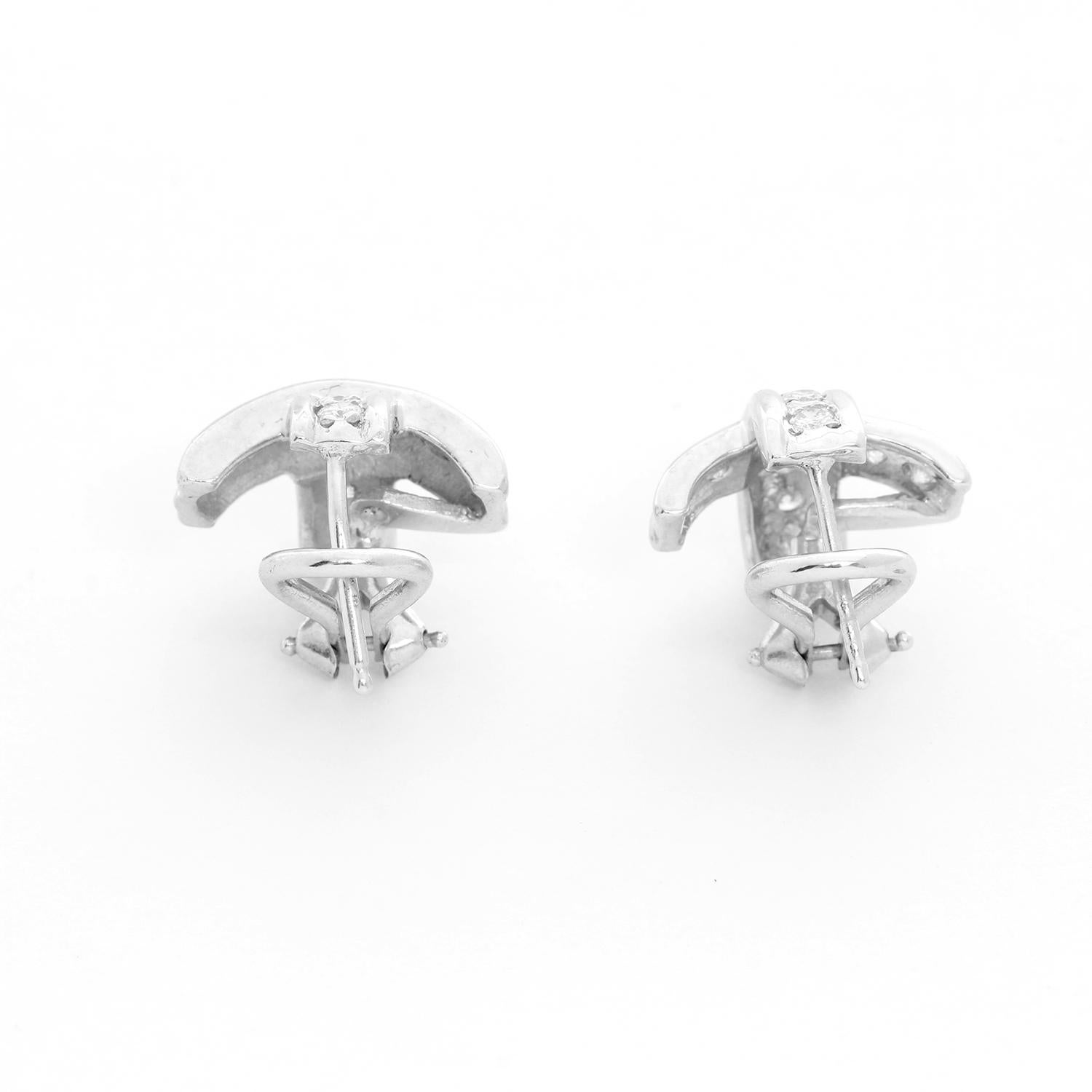 small diamond cross earrings