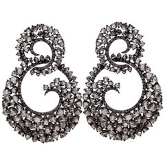 18 Karat White Gold Diamond Earrings