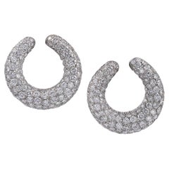 Spectra Fine Jewelry 18kt White Gold Diamond Hoop Earrings