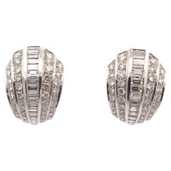 Boucles d'oreilles en or blanc 18 carats avec diamants