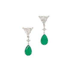 18 Karat White Gold Diamond
Emerald Earrings 18 Karat White Gold Diamond
Emerald Earrings