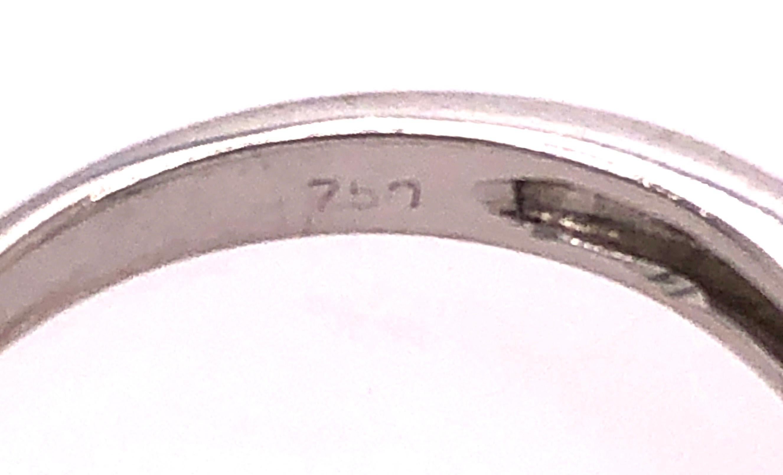 Bague de fiançailles en or blanc 18 carats avec diamants d'un poids total de 0,80 carat Unisexe en vente