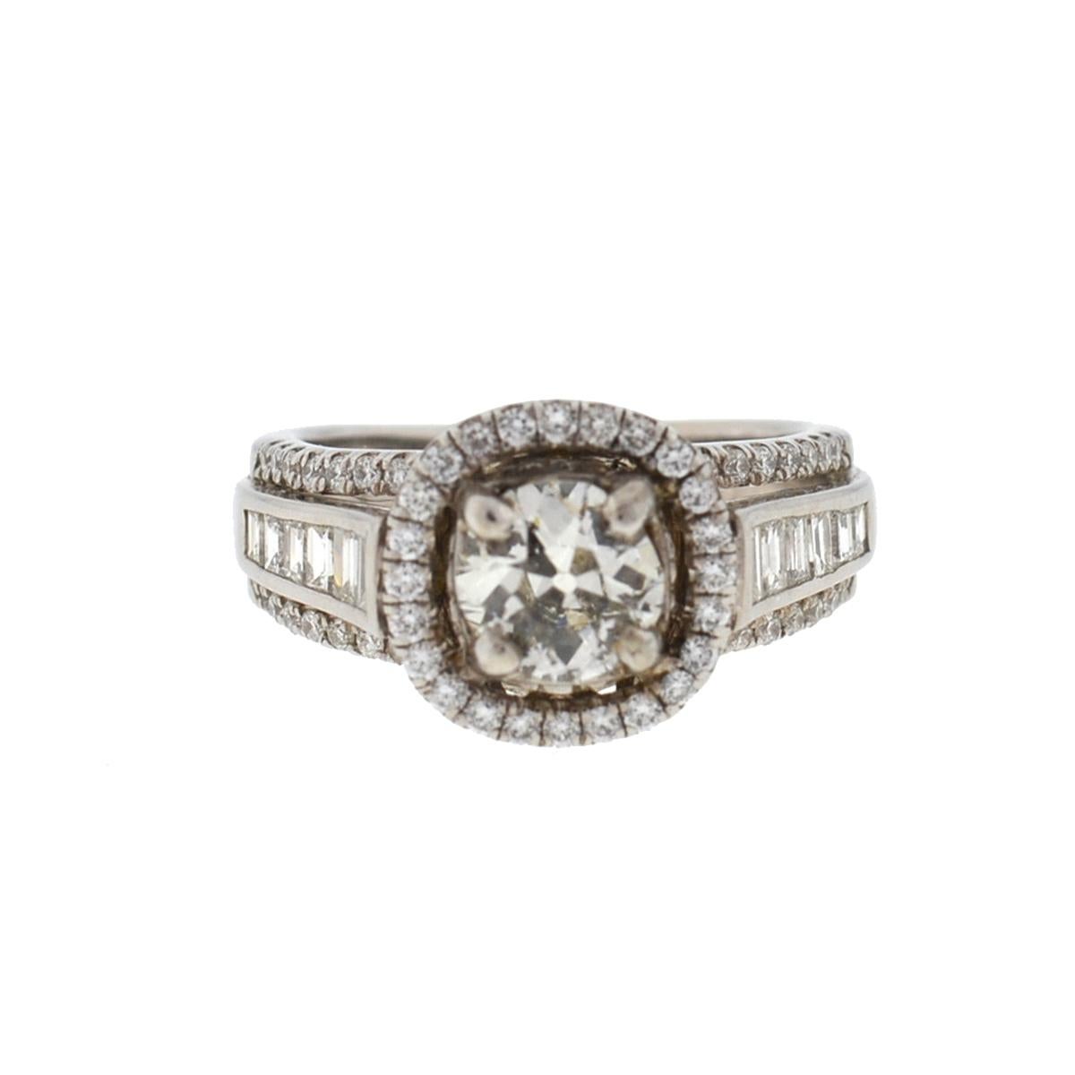 
Company-N/A
Style-Ladies Diamond Engagement Ring
Metal-18k White Gold 
Size-4.75
Weight -6.2 grams
Stones-Diamonds ( approx. 1.55 Cts TW)/ Main Stone .96 Cts ( European cut)
INCLUDES -Ring ONLY 
SKU-8046-1TEEE