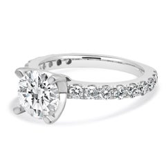 18 Karat White Gold Diamond Engagement Ring
