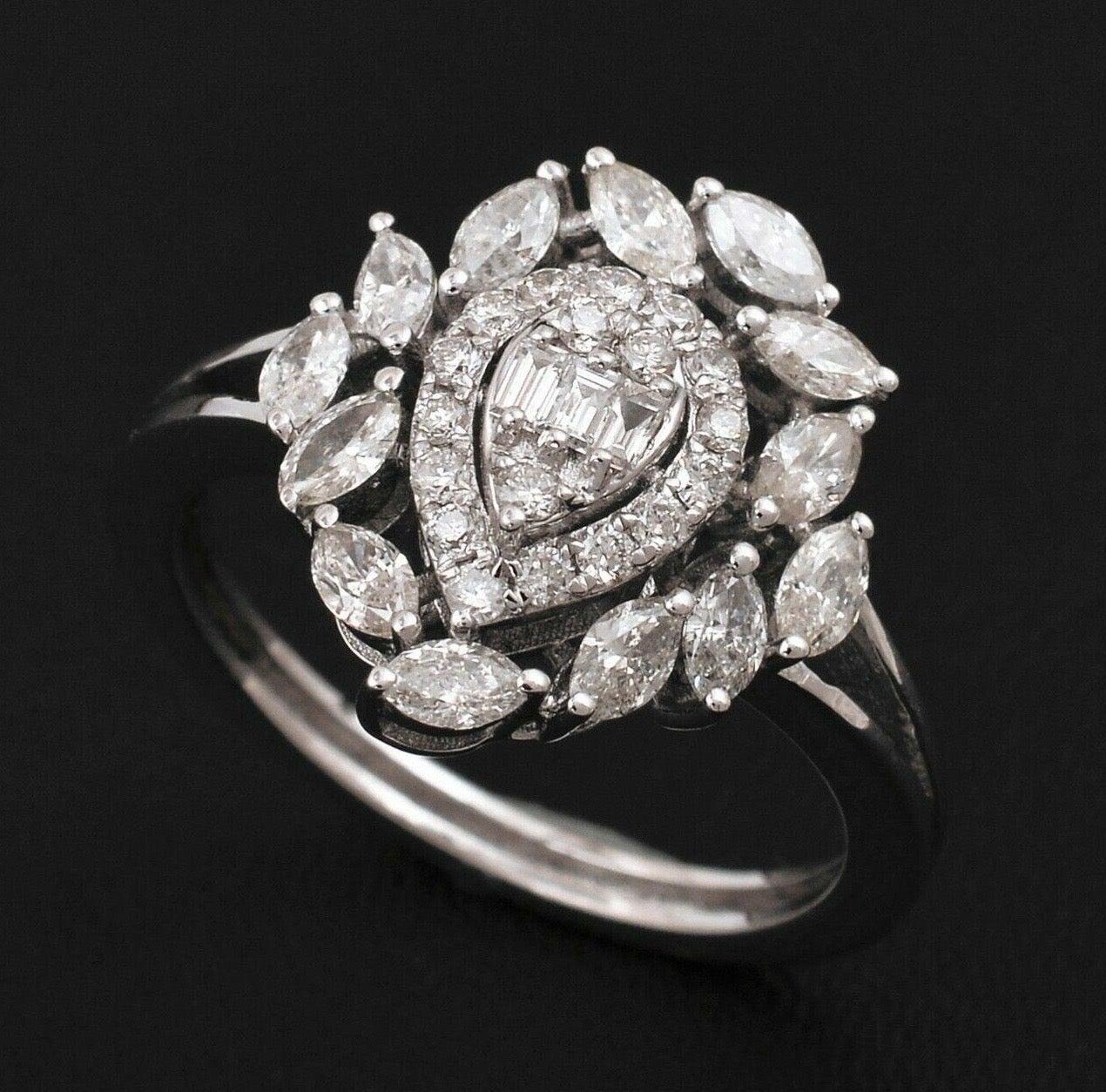 For Sale:  18 Karat White Gold Diamond Engagement Ring 3