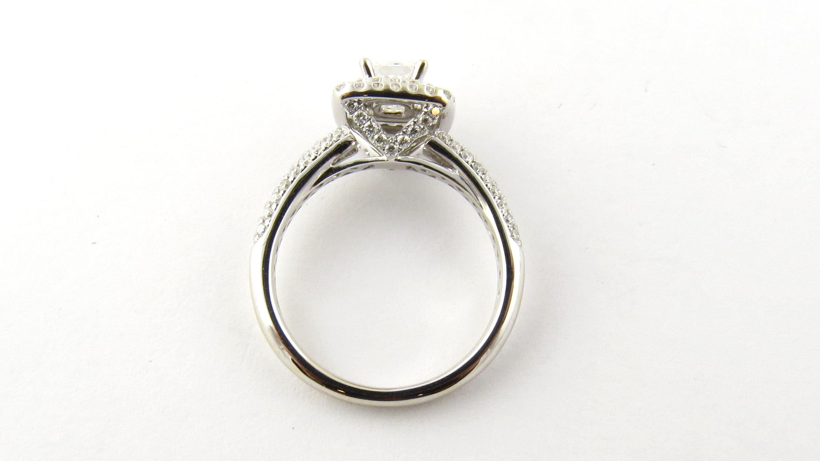 18 Karat White Gold Diamond Engagement Ring 1