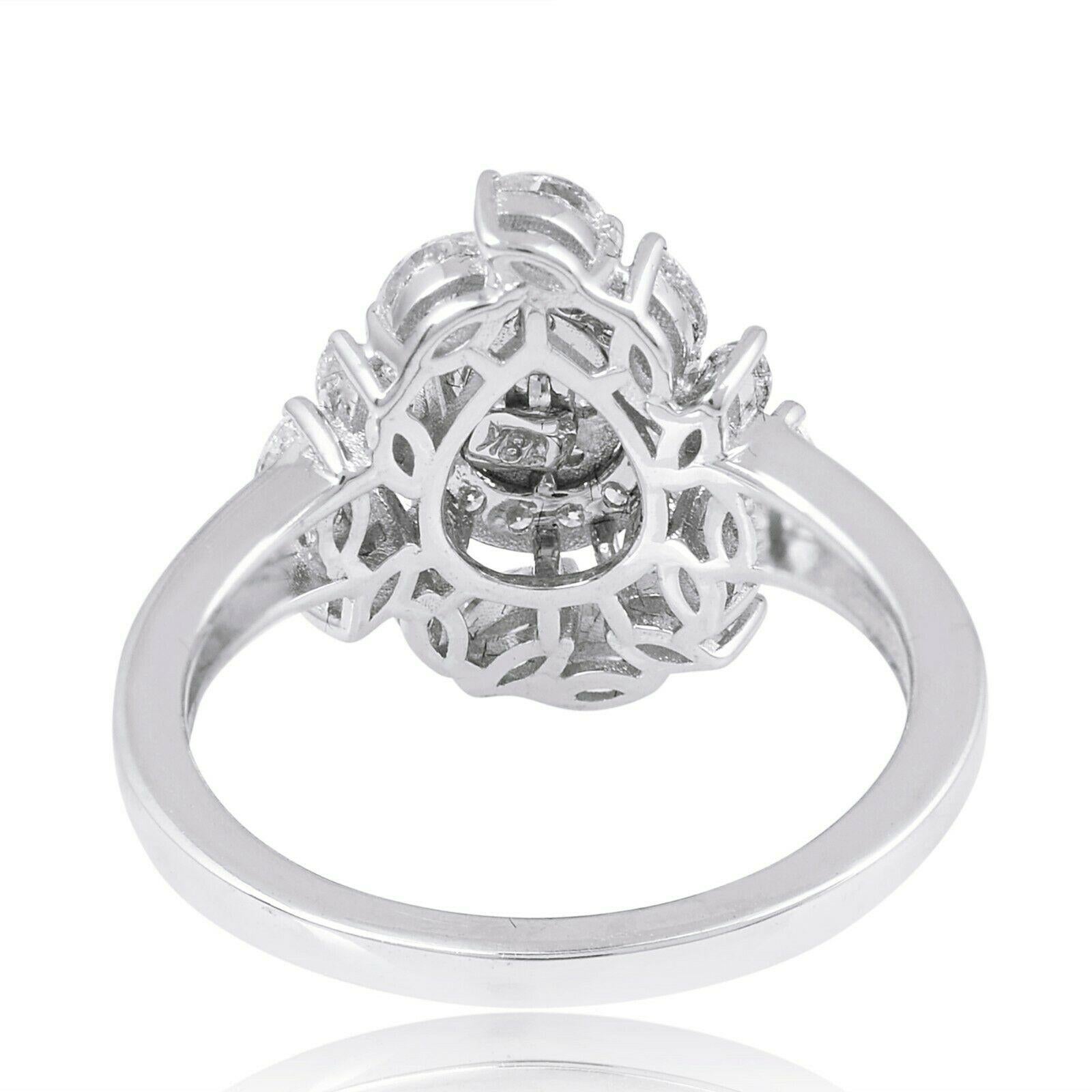 For Sale:  18 Karat White Gold Diamond Engagement Ring 5
