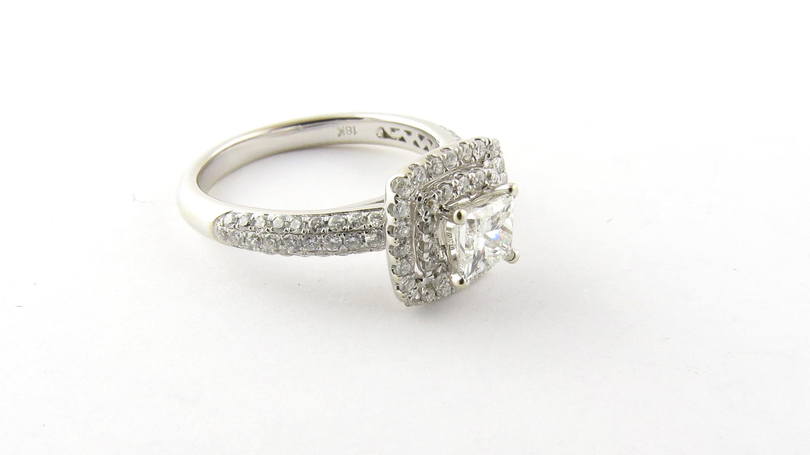18 Karat White Gold Diamond Engagement Ring 2
