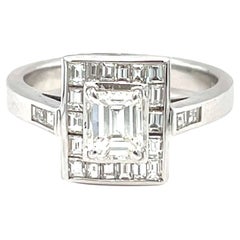 Anello di fidanzamento con diamante in oro bianco 18 carati
