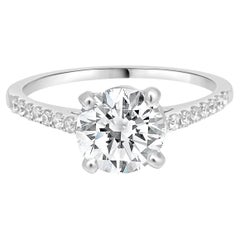18 Karat White Gold Diamond Engagement Ring