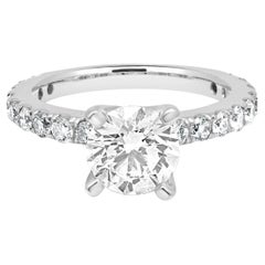 18 Karat White Gold Diamond Engagement Ring