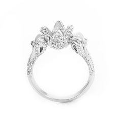 18 Karat White Gold Diamond Engagement Ring Mounting CRR1295