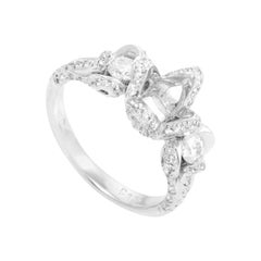 18 Karat White Gold Diamond Engagement Ring Mounting CRR1295