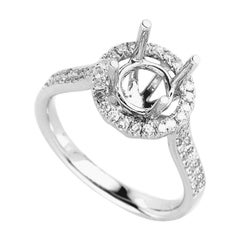 18 Karat White Gold Diamond Engagement Ring Mounting KOS89531RMBZ