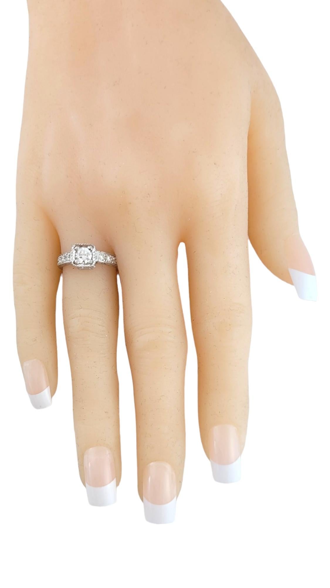18 Karat White Gold Diamond Engagement Ring Size 5.5 #16960 For Sale 1