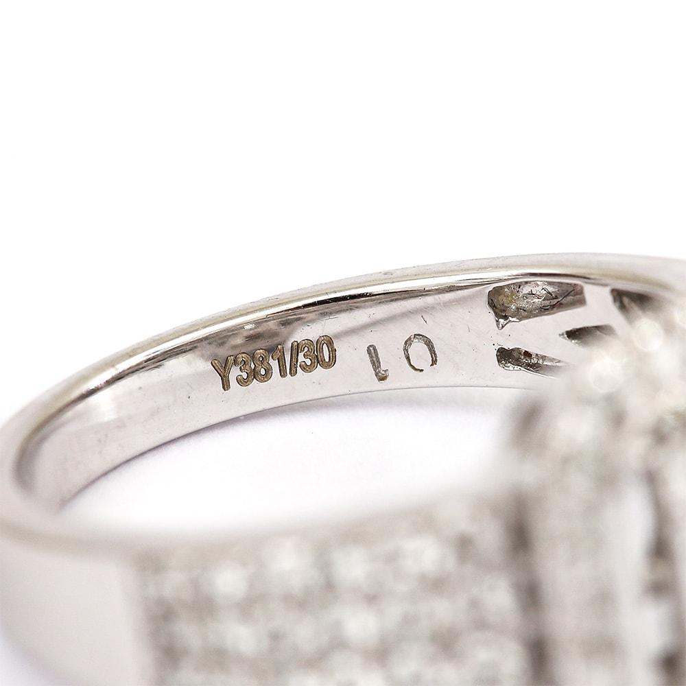 Women's or Men's 1.32 Carat Diamond 18 Karat White Gold Modern Engagement Ring