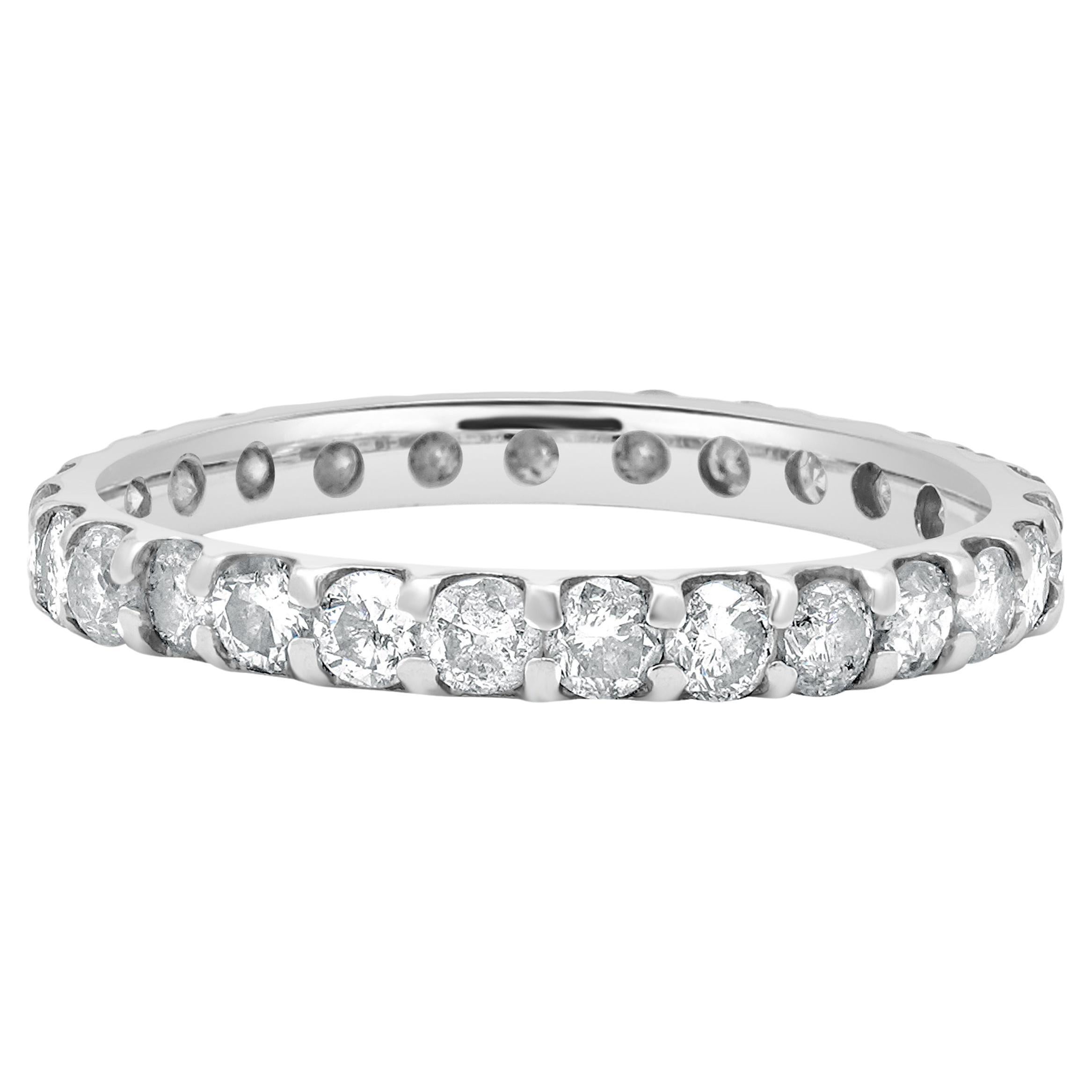 18 Karat White Gold Diamond Eternity Band