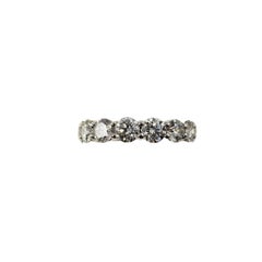 18 Karat White Gold Diamond Eternity Band Ring Size 6 #11071