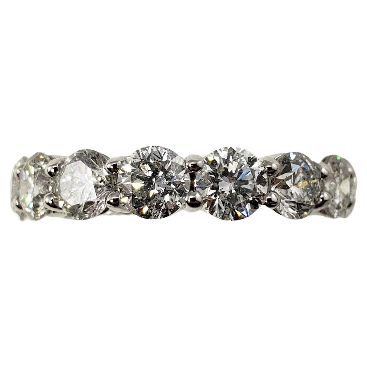 18 Karat White Gold Diamond Eternity Band Ring Size 6 #11071
