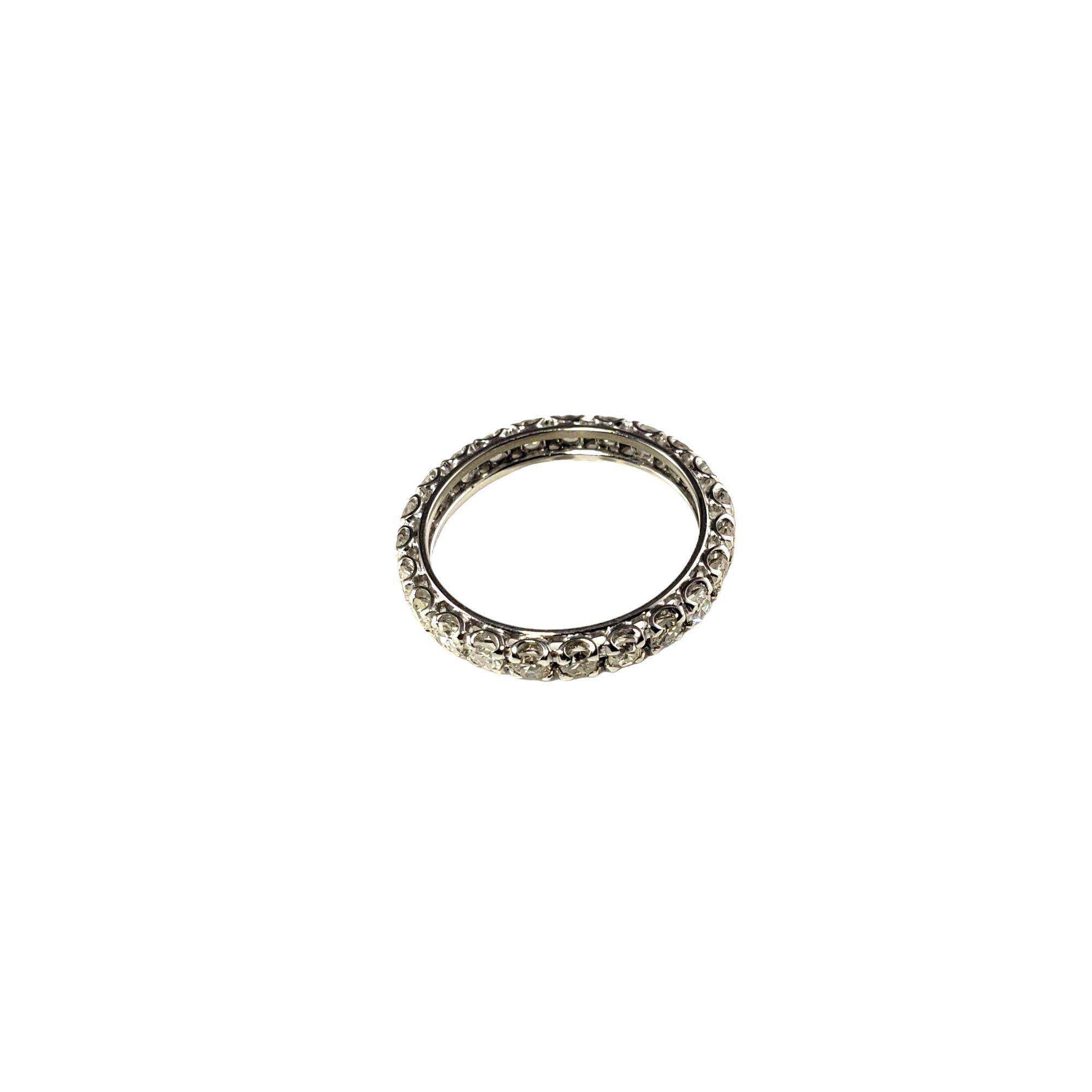 18 Karat White Gold Diamond Eternity Band Ring #14021 In Good Condition For Sale In Washington Depot, CT
