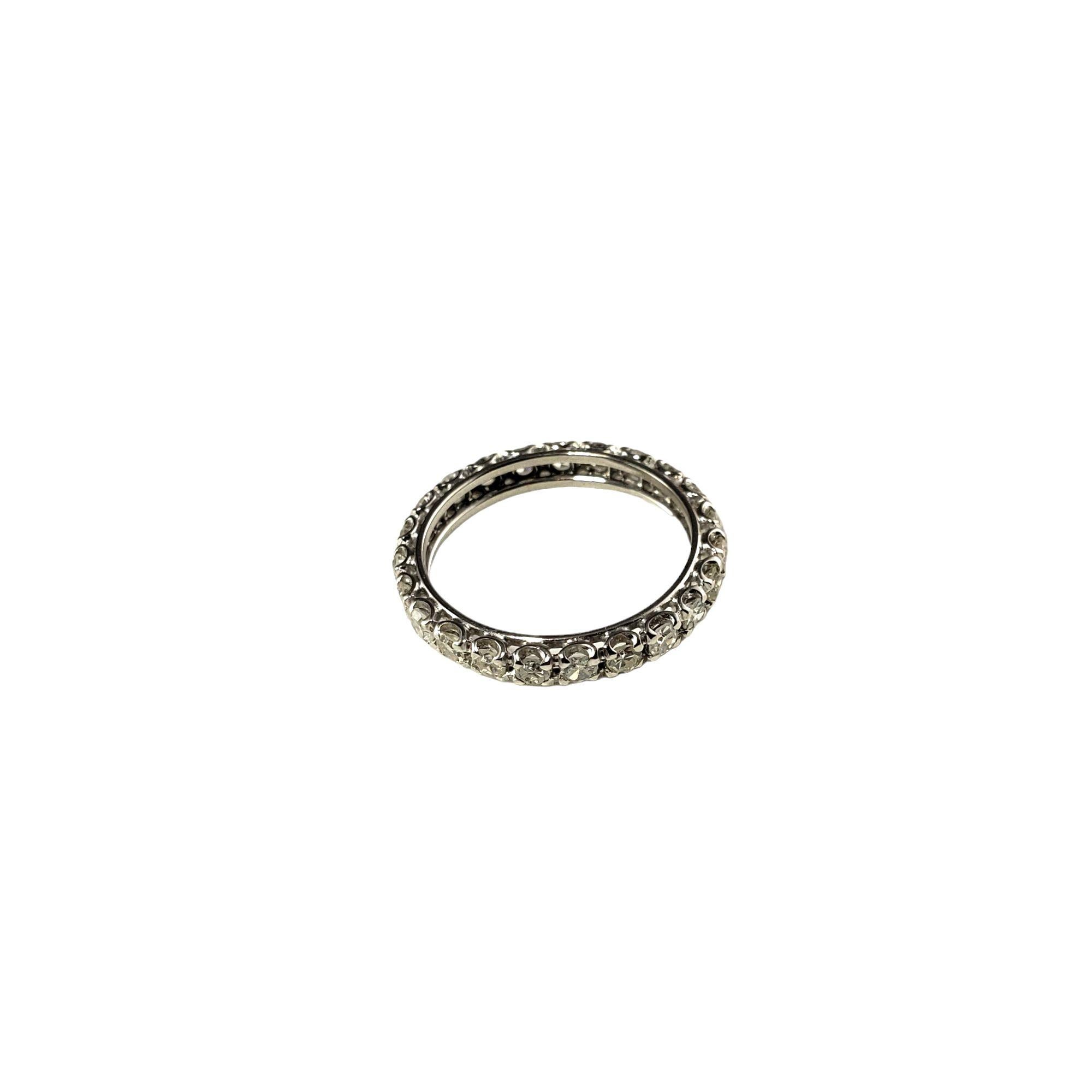 Women's 18 Karat White Gold Diamond Eternity Band Ring #14021 For Sale